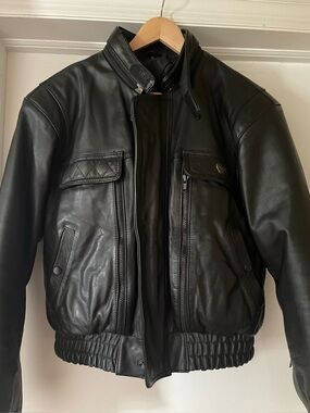 Vintage Hein Gericke FirstGear Heavyweight Leather Motorcycle Jacket 40”